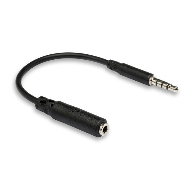 Hosa MHE-158 Headphone Adaptor, 3.5mm TRRS Female to Slim 3.5mm TRRS Male