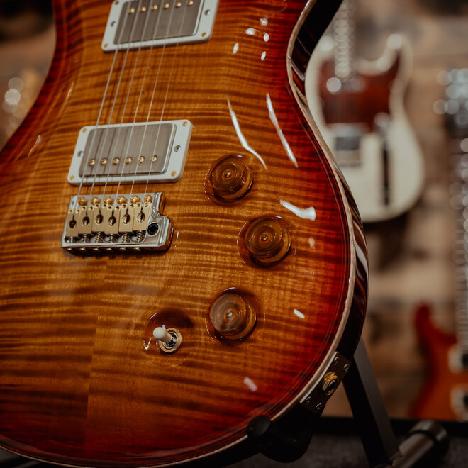 PRS DGT 10-Top Electric Guitar, Dark Cherry Sunburst, Bird Inlays, Hardshell Case