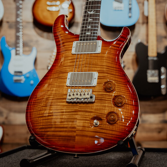 PRS DGT 10-Top Electric Guitar, Bird Inlays, Dark Cherry Sunburst, Hardshell Case