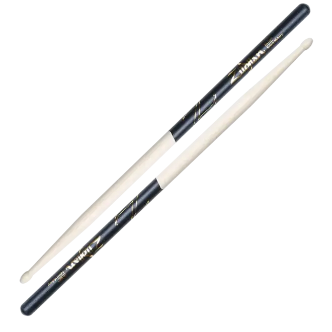 Zildjian Black DIP Hickory Drumsticks, Oval Wood Tip, 5A