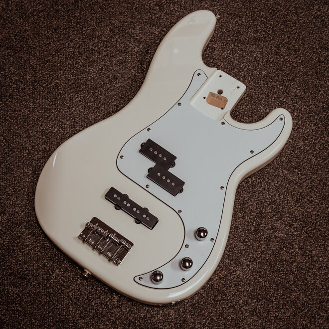 Squier Standard Precision PJ Bass Guitar Loaded Body, White
