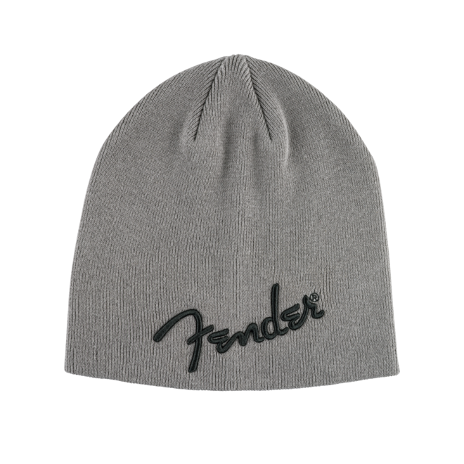 Fender Logo Beanie, Charcoal Heather Gray, One Size Fits Most