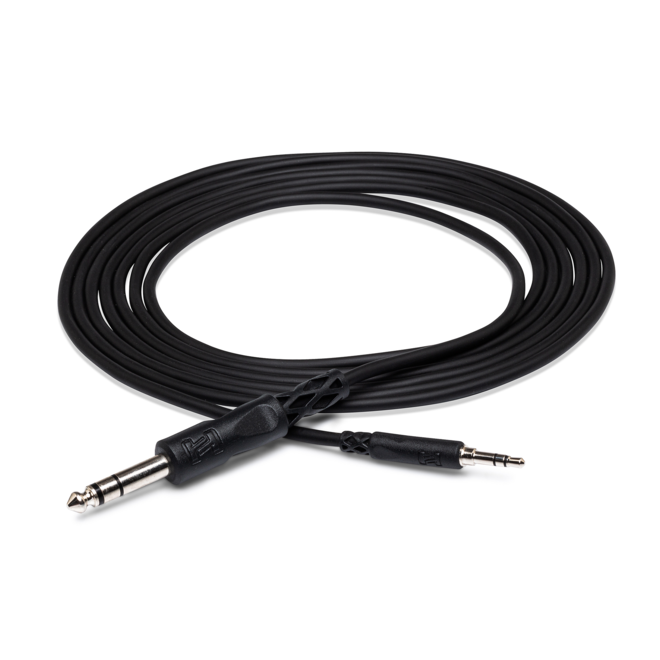 Hosa CMS-103 Stereo Interconnect Cable, 3.5mm TRS to 1/4" TRS, 3'