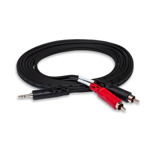 Hosa CMR-210 Stereo Breakout Cable, 3.5mm TRS to Dual RCA, 10'