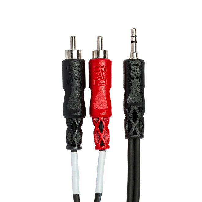 Hosa CMR-210 Stereo Breakout Cable, 3.5mm TRS to Dual RCA, 10'