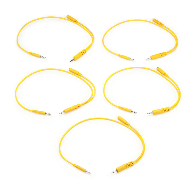 Hosa CMM-545Y Hopscotch Patch Cables, Yellow, 1.5' (5 Pack)