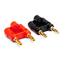 Hosa BNA-100 Dual Banana Connector, Black/Red (2 Pack)