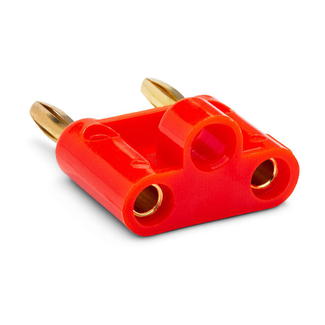 Hosa BNA-100 Dual Banana Connector, Black/Red (2 Pack)