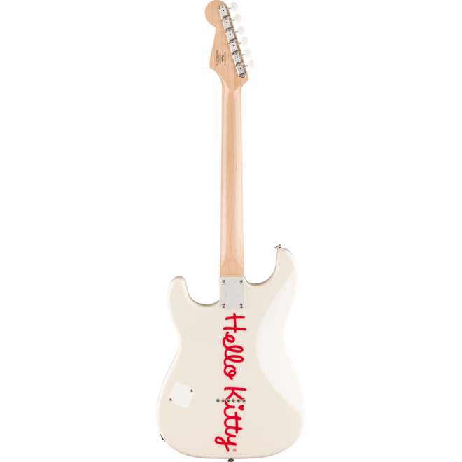 Squier Fender x Hello Kitty Stratocaster, White, w/Deluxe Gigbag