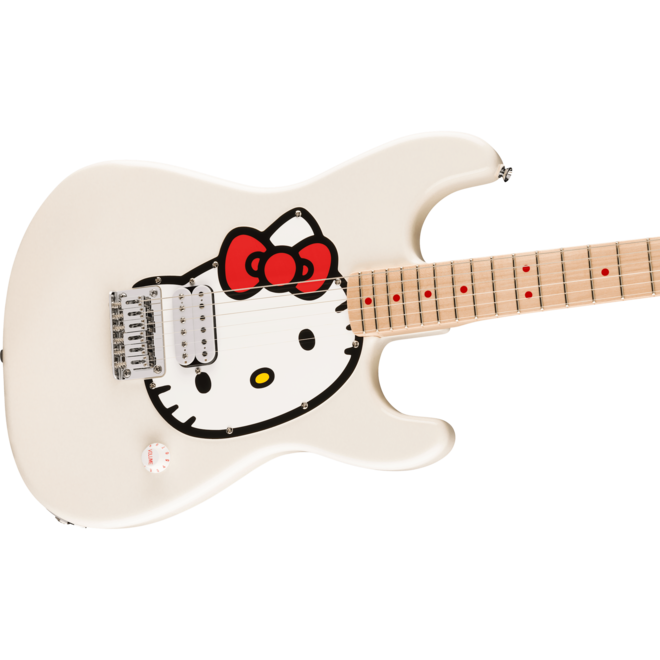 Squier Fender x Hello Kitty Stratocaster, White, w/Deluxe Gigbag