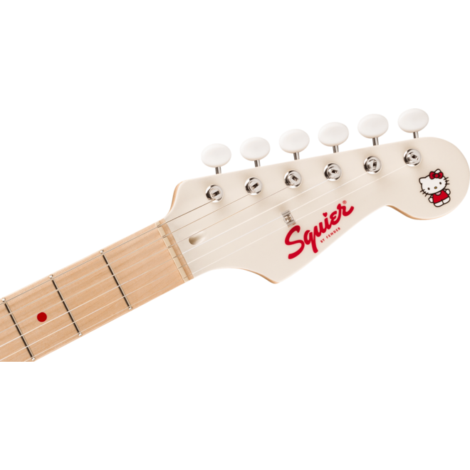 Squier Fender x Hello Kitty Stratocaster, White, w/Deluxe Gigbag
