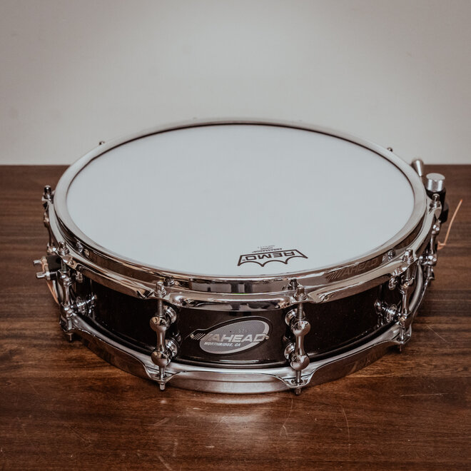 Ahead 14x4 Black Chrome On Brass Snare Drum