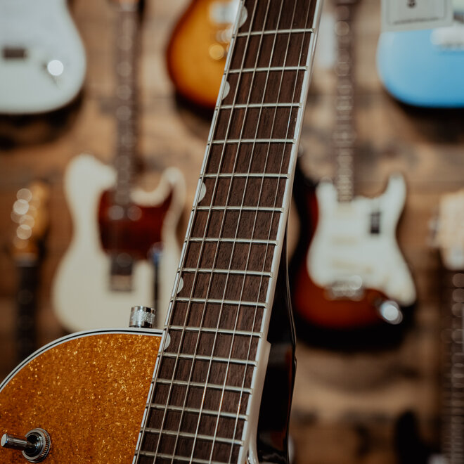 Gretsch G5230T Electromatic Sparkle Jet FT Single-Cut Electric Guitar, w/Bigsby, Laurel Fingerboard, Gold Sparkle