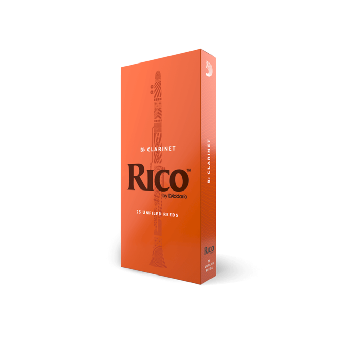 Rico by D'Addario Bb Clarinet Reeds, 2.5 (25 Pack)
