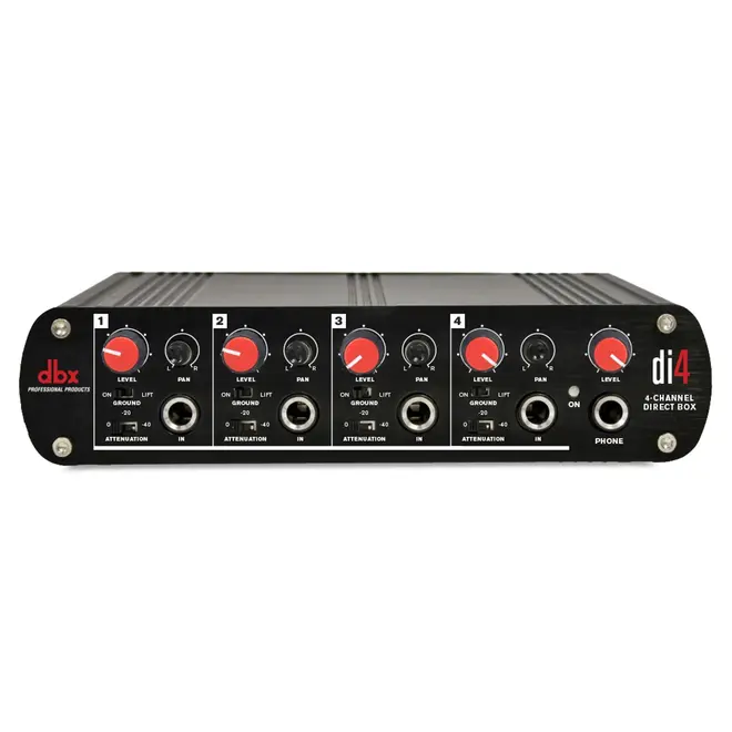 dbx Di4 Active 4-Channel Direct Box, w/Line Mixer