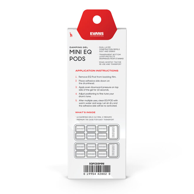 EVANS Mini EQ Pods Drum Damper Gels