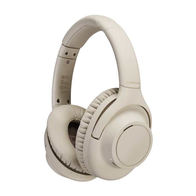 Audio-Technica ATH-S300BT Wireless Noise-Cancelling Headphones, Beige