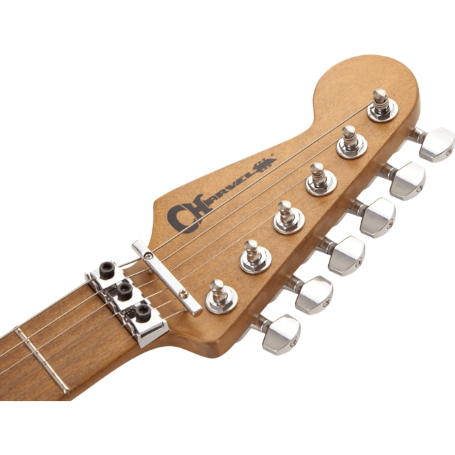 Charvel Limited Edition Henrik Danhage Signature Pro-Mod So-Cal Style 1 Electric Guitar, Maple Fingerboard, White Relic, w/Hardfoam Gigbag