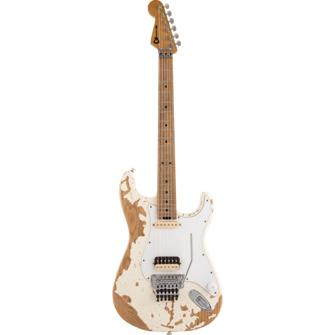 Charvel Limited Edition Henrik Danhage Signature Pro-Mod So-Cal Style 1 Electric Guitar, Maple Fingerboard, White Relic, w/Hardfoam Gigbag