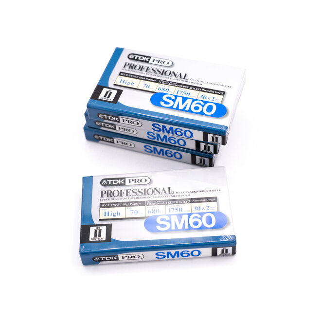 TDK PRO SM60 Professional High Bias Type II Audio Cassette Tapes, 5 Pack, Factory Sealed