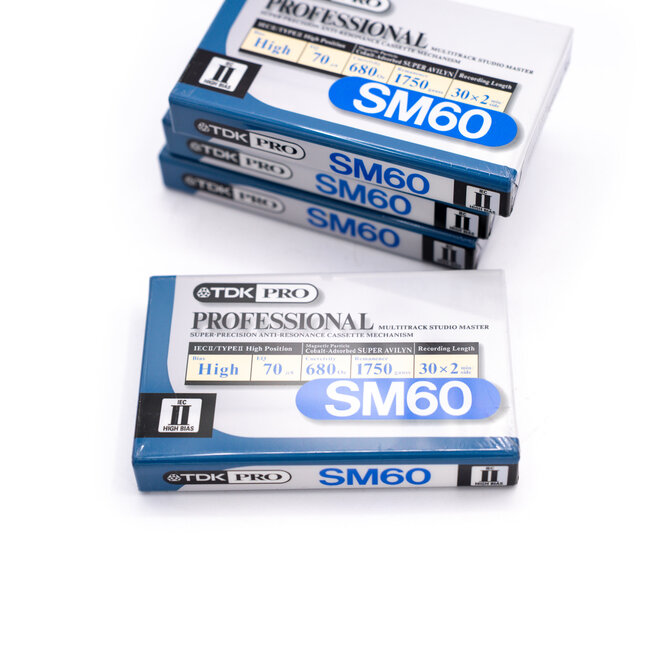 TDK PRO SM60 Professional High Bias Type II Audio Cassette Tapes, 5 Pack, Factory Sealed