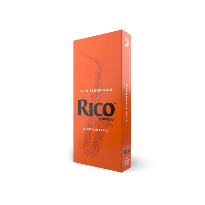 D'Addario Rico Organic Alto Saxophone Reeds, 2.5 (25 Pack)