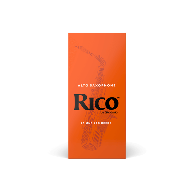 D'Addario Rico Organic Alto Saxophone Reeds, 2.5 (25 Pack)