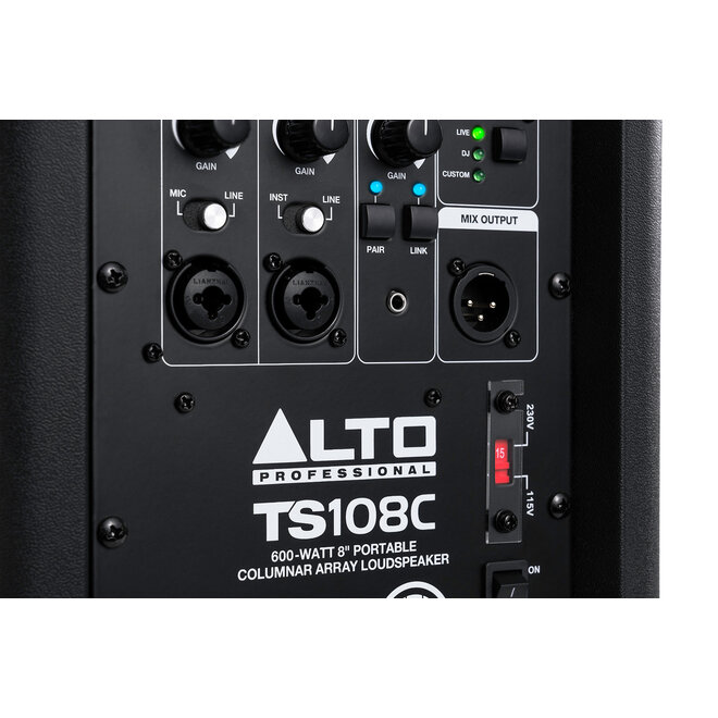 Alto TS108C 600W Portable Column Array PA Speaker, w/Digital Mixer & Bluetooth