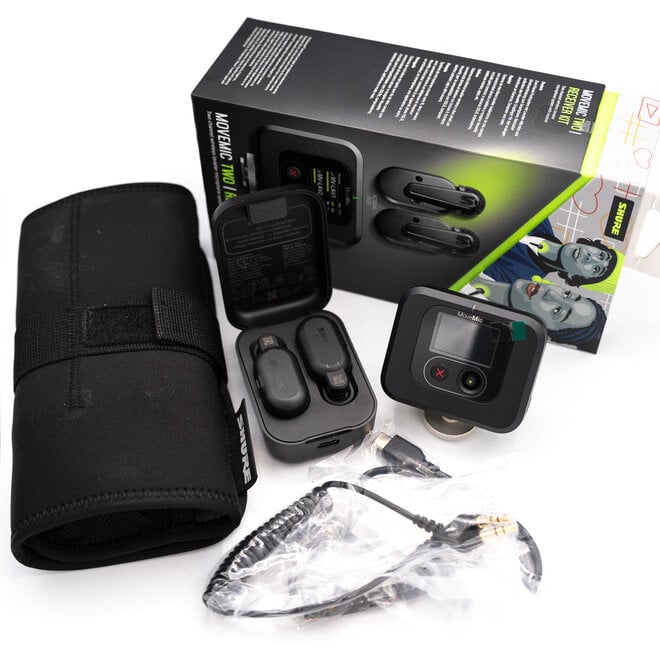 Shure MoveMic Two Reciever Kit Dual-Channel Wireless Lavalier Microphone System w/Receiver