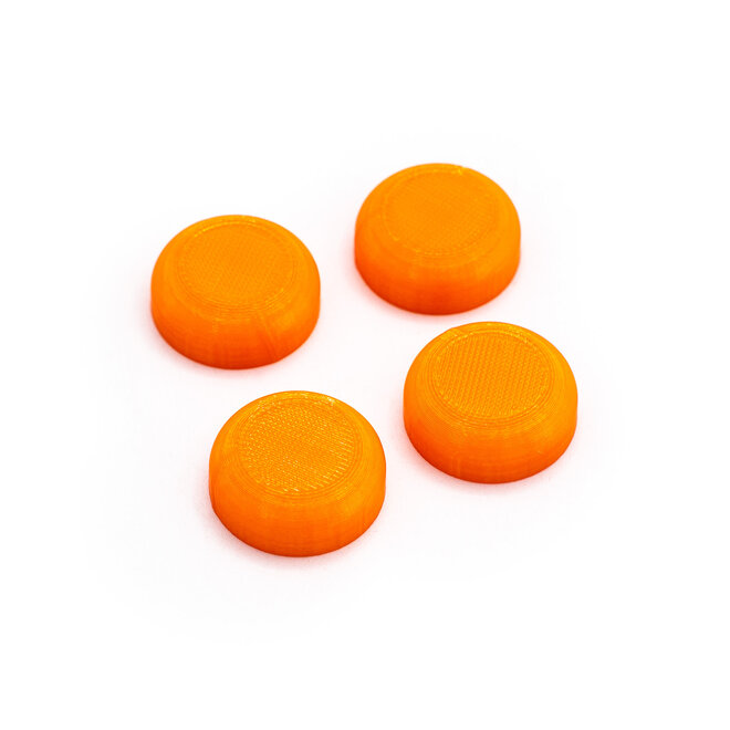 Effects Pedal Footswitch Button, Orange (4 Pack)