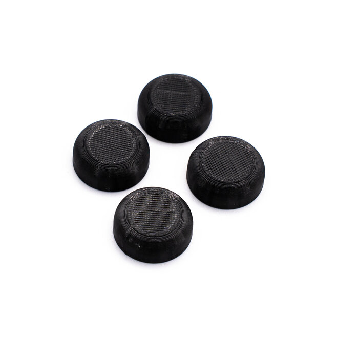Effects Pedal Footswitch Button, Black (4 Pack)