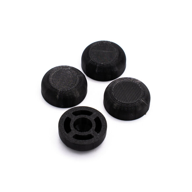 Effects Pedal Footswitch Button, Black (4 Pack)