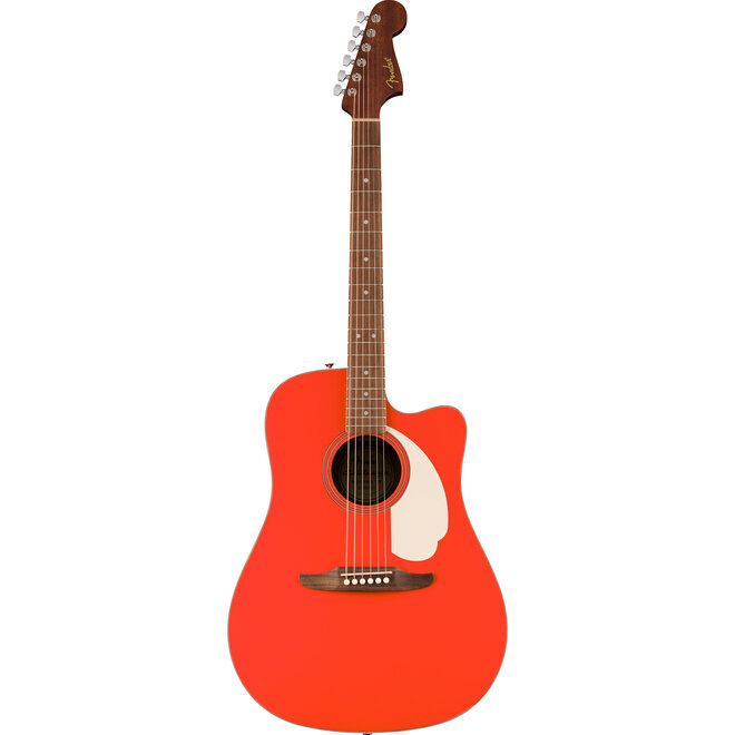 Fender California Standard Redondo Cutaway Acoustic-Electric Guitar, Spruce/Sapele, Fiesta Red