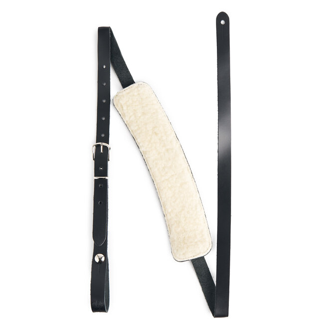 Martin Vintage Leather Acoustic Guitar Strap w/Padded Slider, Black