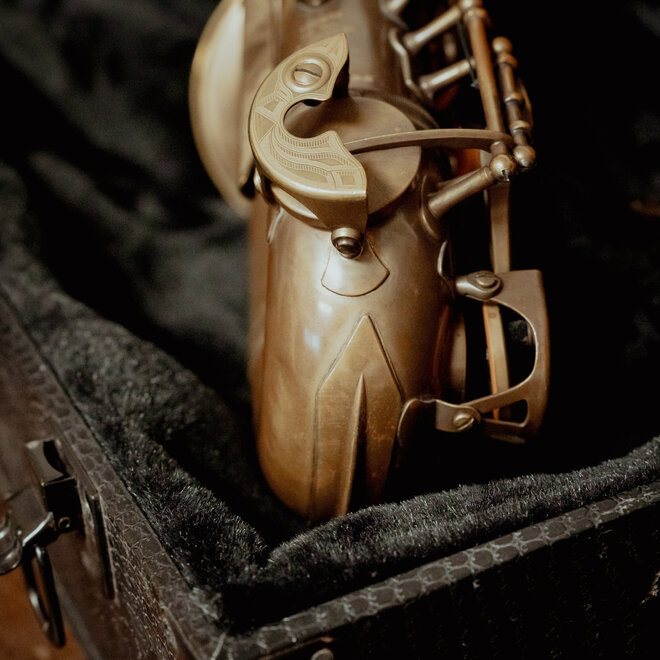 Cannonball Big Bell Stone Series Alto Saxophone, Aged Brass w/Case