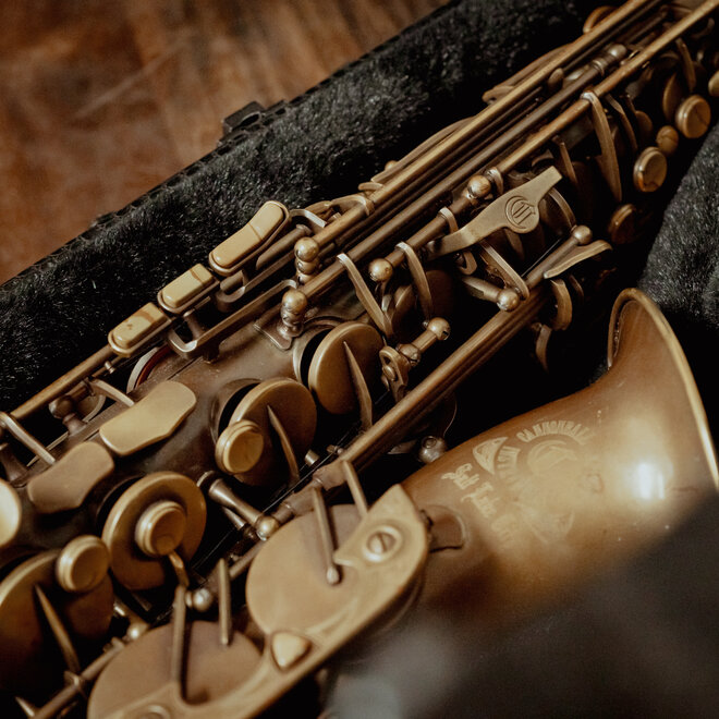 Cannonball Big Bell Stone Series Alto Saxophone, Aged Brass w/Case