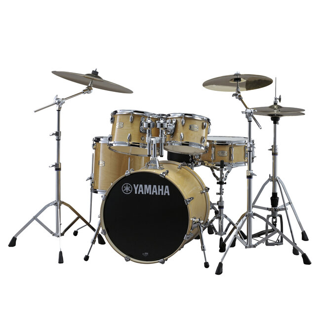Yamaha SBX2F56 Stage Custom Birch Drum Set, 10, 12, 16, 22, 14sn, Natural Wood, w/600 Series Hardware