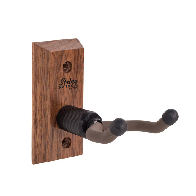 String Swing Hardwood Wall Mount Ukulele/Mandolin Hanger, Walnut