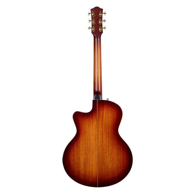 Godin Connaisseur Mini-Jumbo Acoustic-Electric Guitar, Solid Spruce/Mahogany, Sunsetburst, w/Hardshell Case