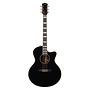 Godin Connaisseur Mini-Jumbo Acoustic-Electric Guitar, Solid Spruce/Rosewood, Black, w/Hardshell Case