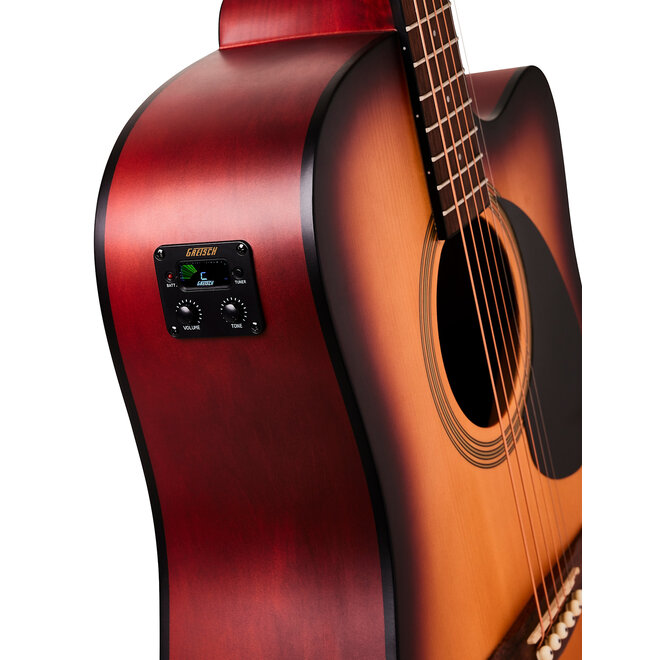 Gretsch Prelude D100CE Dreadnought Cutaway Acoustic-Electric Guitar, Sunburst