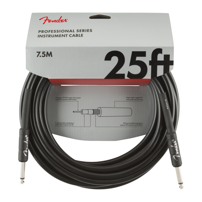 Fender Professional Series Instrument Cable, Black