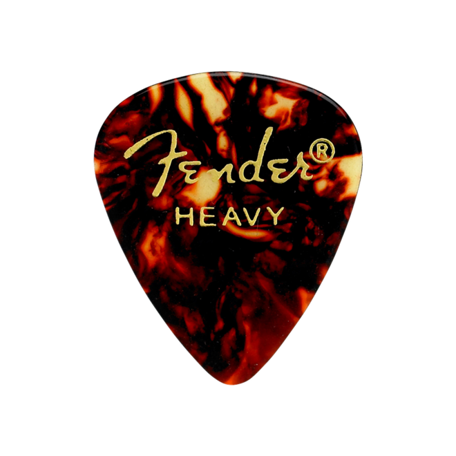 Fender Classic Celluloid Guitar Picks, 351 Shape, Tortoiseshell, Heavy (12 Pack)