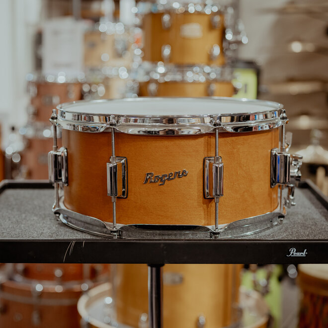 Rogers 14x6.5 Powertone Snare Drum, Satin Fruitwood