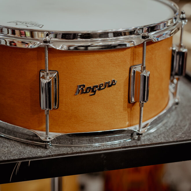 Rogers 14x6.5 Powertone Snare Drum, Satin Fruitwood