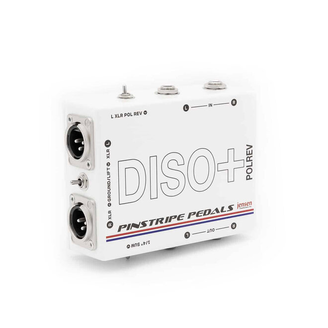 Pinstripe DISO+ POLREV Stereo Line Isolator, w/XLR Polarity Reverse Switch