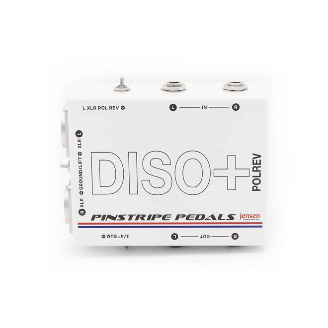 Pinstripe DISO+ POLREV Stereo Line Isolator, w/XLR Polarity Reverse Switch