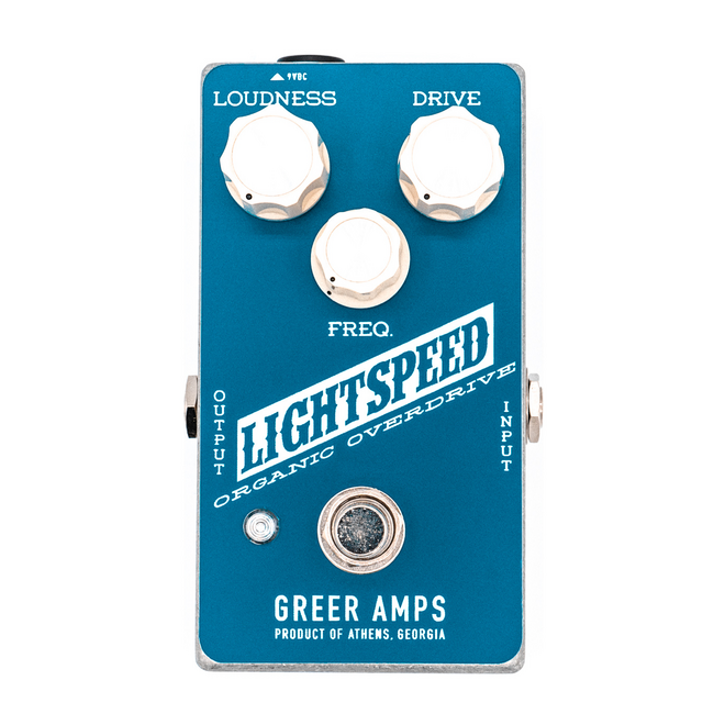 Greer Amps Lightspeed Organic Overdrive Pedal, Blue