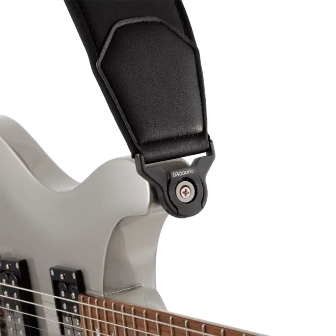 D'Addario 3.5” Auto Lock Neoprene Comfort Guitar Strap, Black