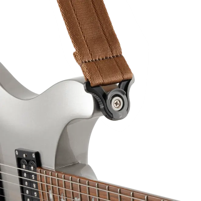 D'Addario 2” Auto Lock Guitar Strap, Umber Brown